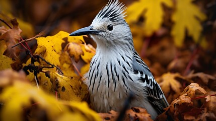 a type of bird camouflage, birds remain hidden among the leaves to deceive their prey