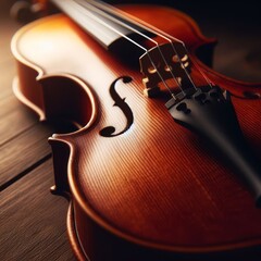 Close-up of a violin