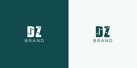 DZ Letters vector logo design