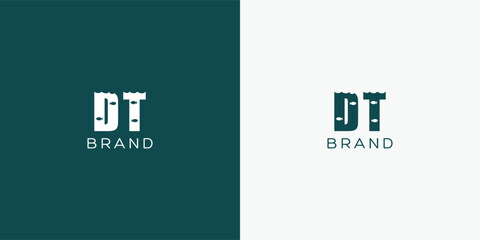 DT Letters vector logo design