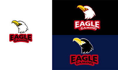 Obraz premium card with bird, Gaming Logo, Gaming Eagle logo, Logo, Bird Eagle Logo,