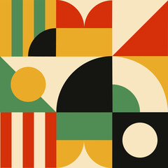 Beautiful Bauhaus style geometric vector designs for wallpaper and wall art