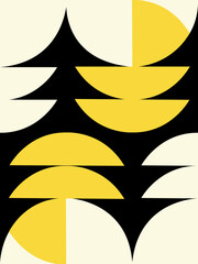 Beautiful Bauhaus style geometric vector designs for wallpaper and wall art