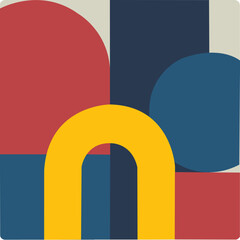 Beautiful Bauhaus style geometric vector designs for wallpaper and wall art