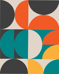 Beautiful Bauhaus style geometric vector designs for wallpaper and wall art