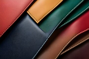 Vibrant Multi-Colored Leather Patch Material Background