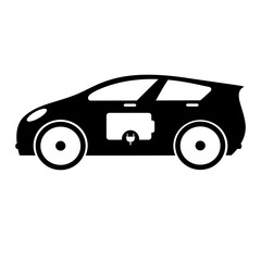 Electric Car EV Battery Filled Icon | Lock Sign in Battery | Electric Car with Battery Symbol