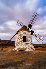 Traditional Windmill in Valles de Ortega, Fuerteventura