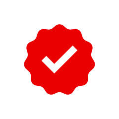 Verification red starburst sticker