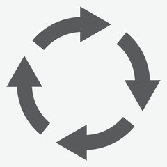 Recycle icons, Cycle icons, Rotation icons, symbols, and premium quality graphic design elements. Modern signs, linear pictograms, objects, filled symbols, Vector Art
