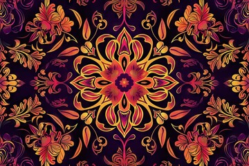 Fototapeta premium Thai silk pattern vector illustration