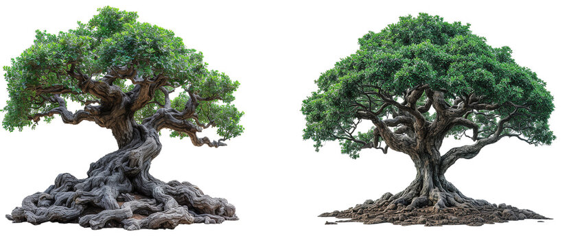 giant old tree isolated on transparent background