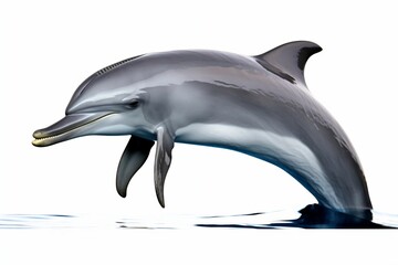 Fototapeta premium dolphin jumping isolated on white