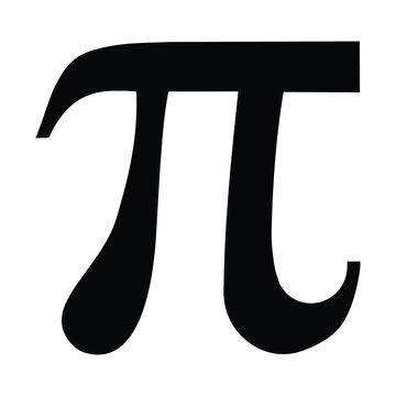 Pi greek letter icon, Pi symbol isolated vector illustration