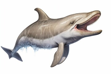 Fototapeta premium dolphin isolated on white background