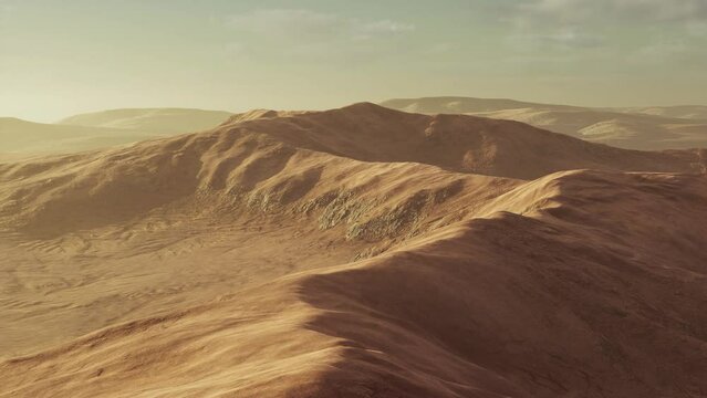 warm colored Sand dunes at sunset