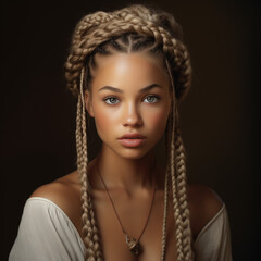 girl with afro braids