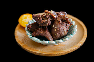 鶏レバーの甘辛煮