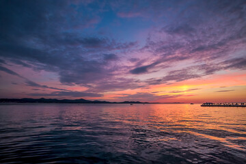 sunset over the sea