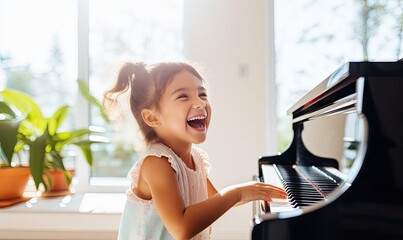 Young Girl Playing Piano