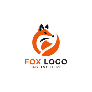 Design a fox logo on a white background. Fox logo or icon. Vector illustration