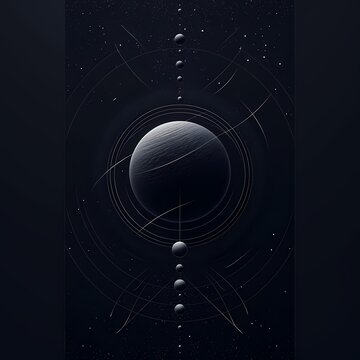 Constellation Star map simple design planets wallpaper background