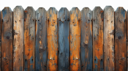 wooden fence isolated on transparent background