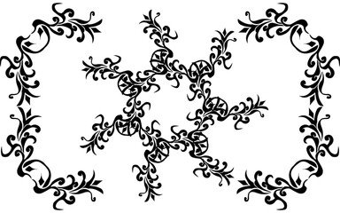 Damask decoration with classic ornament. Vintage style