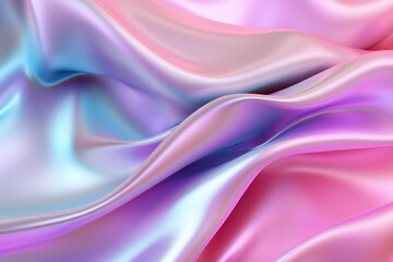 Obraz premium Processed collage of Iridescent fabric trendy cloth holographic texture. Background for banner