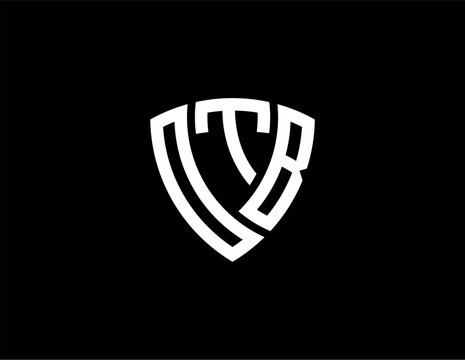 OTB creative letter shield logo design vector icon illustration	