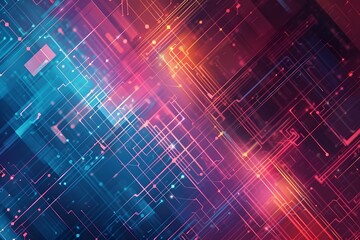 Obraz premium Abstract digital in futuristic technology design line and digital motion, creating a business themed abstract background 