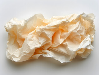 crumpled paper isolated on white