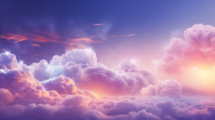 pastel sky and clouds background