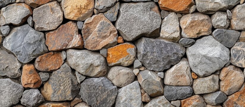 A detailed view of a stone wall, constructed using bedrock and cobblestone. This sturdy and natural material serves as a reliable building material for walls and flooring.
