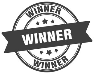 Fototapeta premium winner stamp. winner label on transparent background. round sign