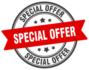 special offer stamp. special offer label on transparent background. round sign