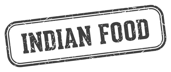 indian food stamp. indian food rectangular stamp on white background