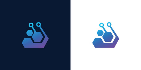 Technology logo, abstract logo, internet icon