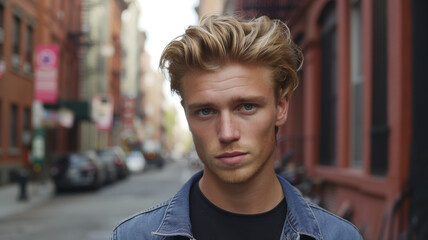 A young blond man