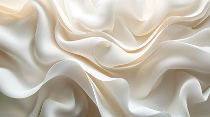 Fototapeta premium Elegant Cream Satin Fabric Texture