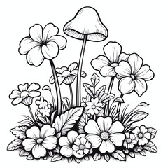 simple coloring page book for children