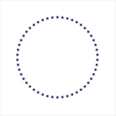 50 star circle concept design stock illustration