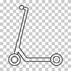 Electric scooter icon, urban flat eco friendly transport, vehicle vector illustration