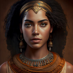Secrets of Ancient Egypt: The Veiled Face of Royalty - obrazy, fototapety, plakaty