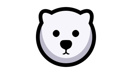 bear illustration, bear face simple illustration, bear cute bear face vector