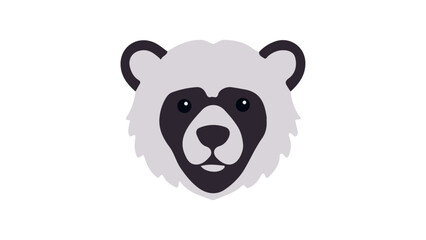 gray bear vector, bear face illustration, gray bear face illustration