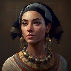 Isis's Charm: Beauty Unveiled in the Face of an Egyptian Woman