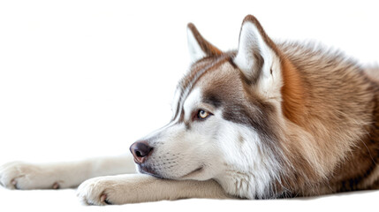 Fototapeta premium A Captivating Photo of a Husky Isolated on a Clear Background