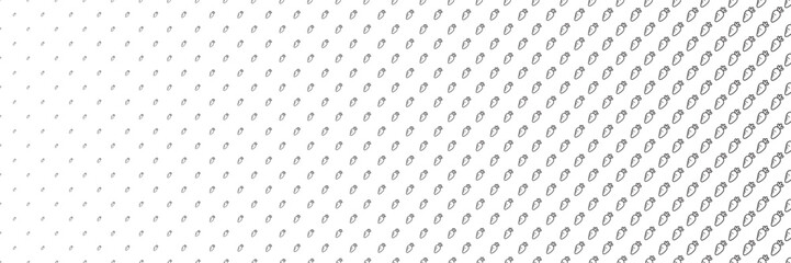 Blended  doodle black carrot line art on white for pattern and background, halftone effect, Easter day concept.