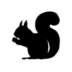 Squirrel silhouette vector illustration